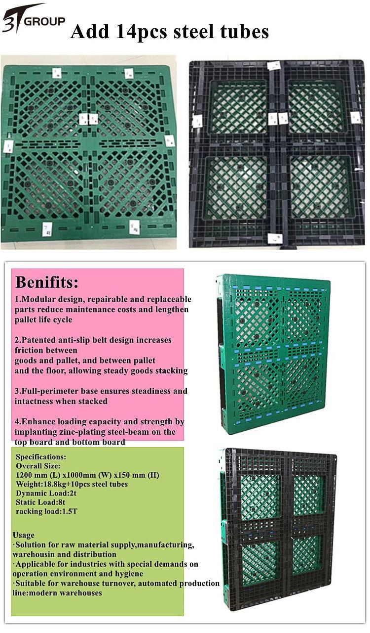 4 Way Entry Stackable Plastic Pallet manufactory with good quality