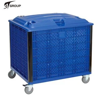 Stil cufăr izolat pentru containere pentru vrac, cu rotile